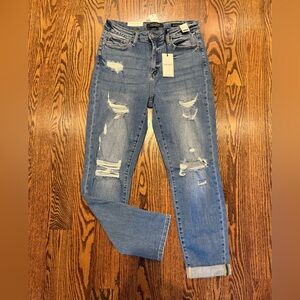 Judy Blue Distressed Boyfriend Jeans